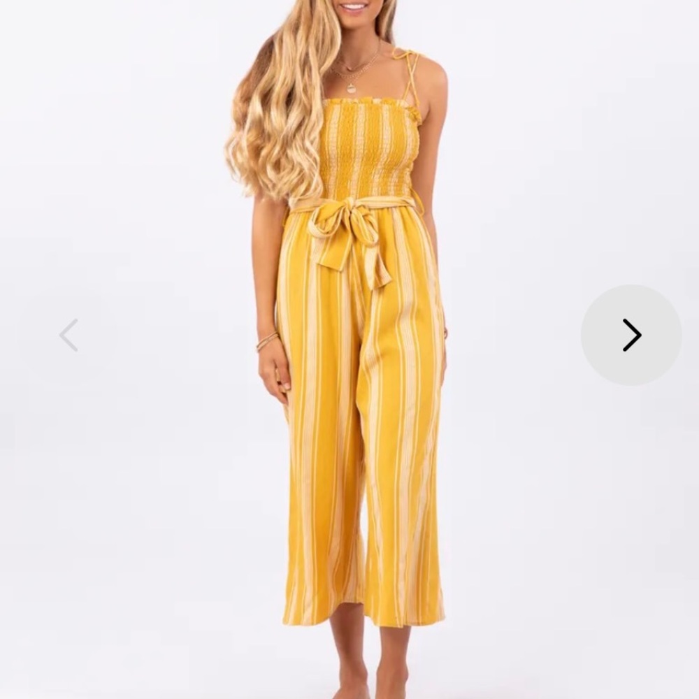 NWOT Rip Curl Yellow Jumpsuit